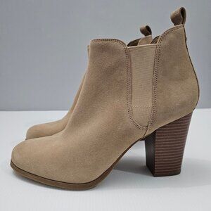 NEW Michael Michael Kors Evaline Ankle Bootie Womens 9.5 Camel Tan Block Heel